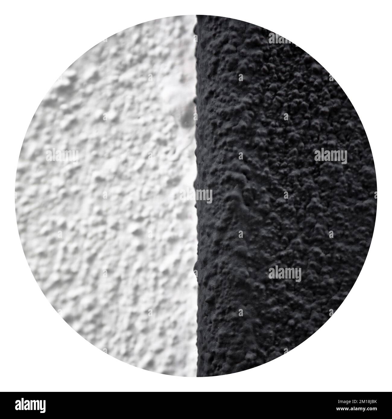 Black and white colored wall texture with rough surface, two color