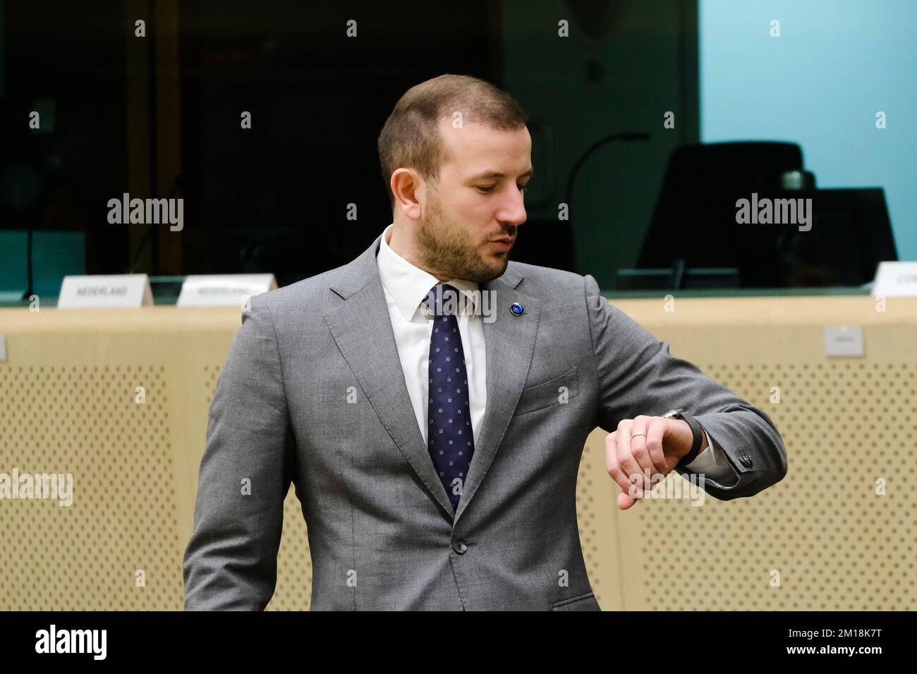 Brussels, Belgium. 11th Dec, 2022. Virginijus SINKEVICIUS, EU Commissioner arrives to attend in an European Council of Agriculture and Fisheries Council in Brussels, Belgium on Dec. 11, 2022. Credit: ALEXANDROS MICHAILIDIS/Alamy Live News Stock Photo