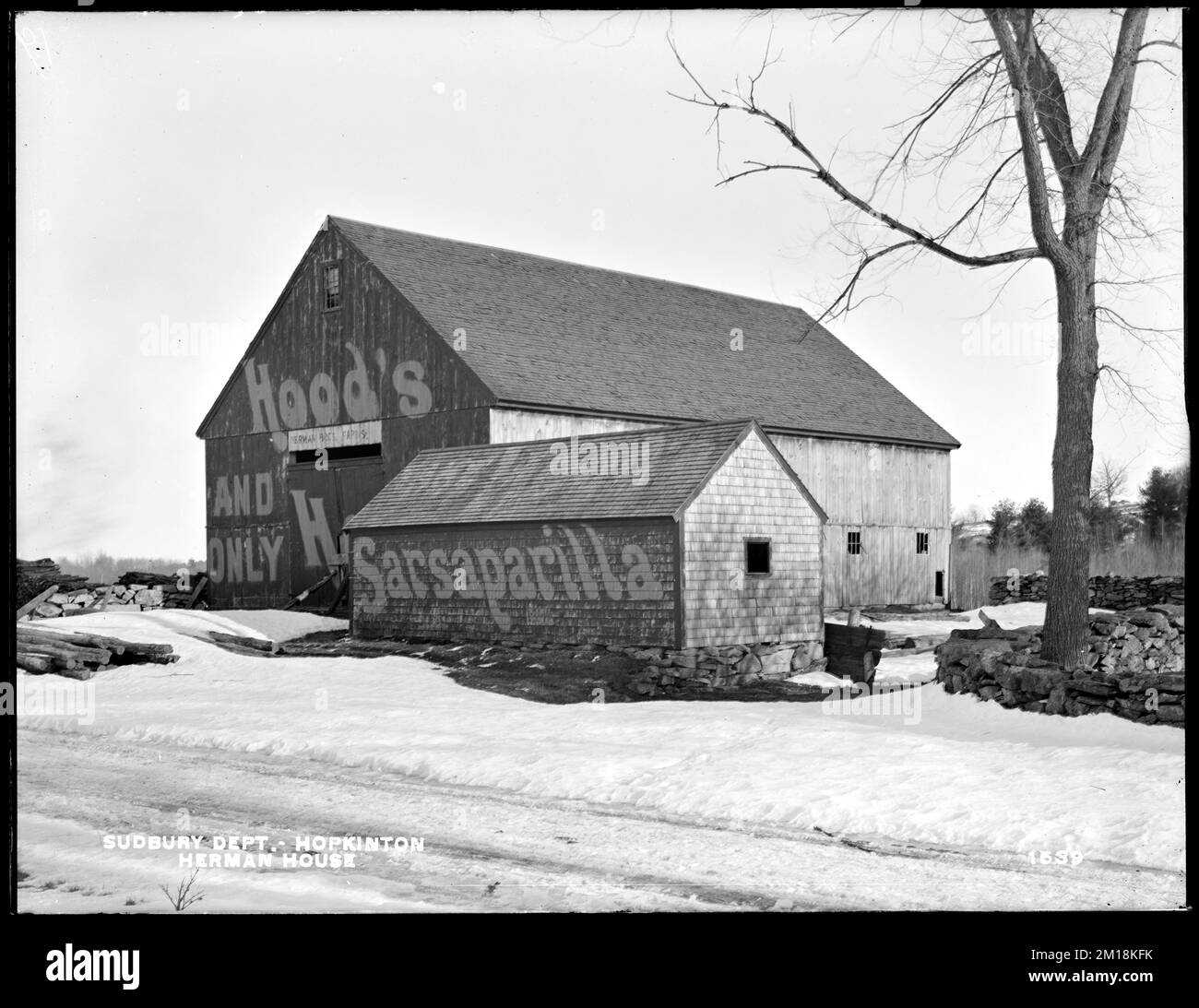 Sudbury Department, Herman's house, barn, on the east side of the road