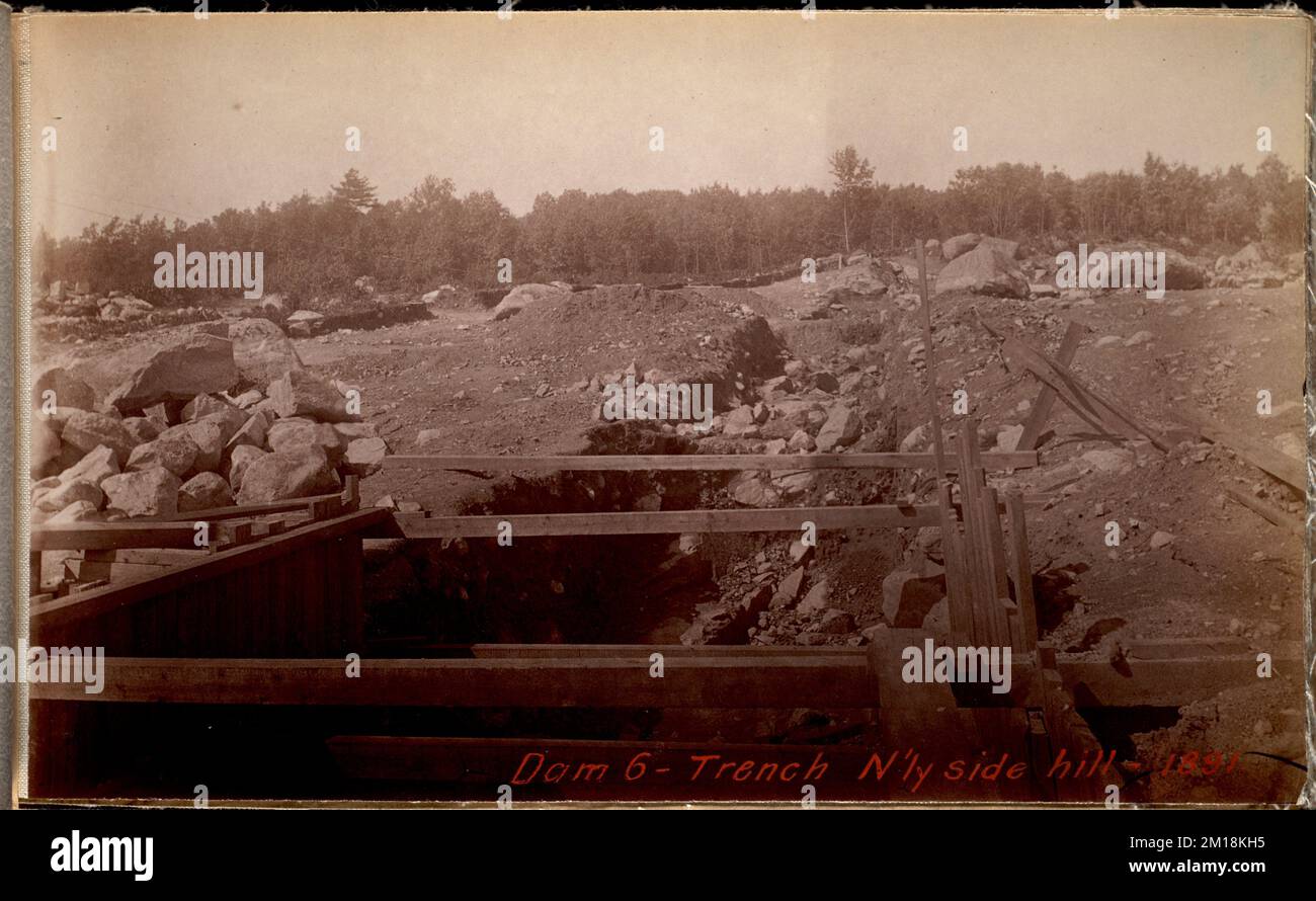 Sudbury Department, Hopkinton Dam, trench, northerly side hill, Ashland