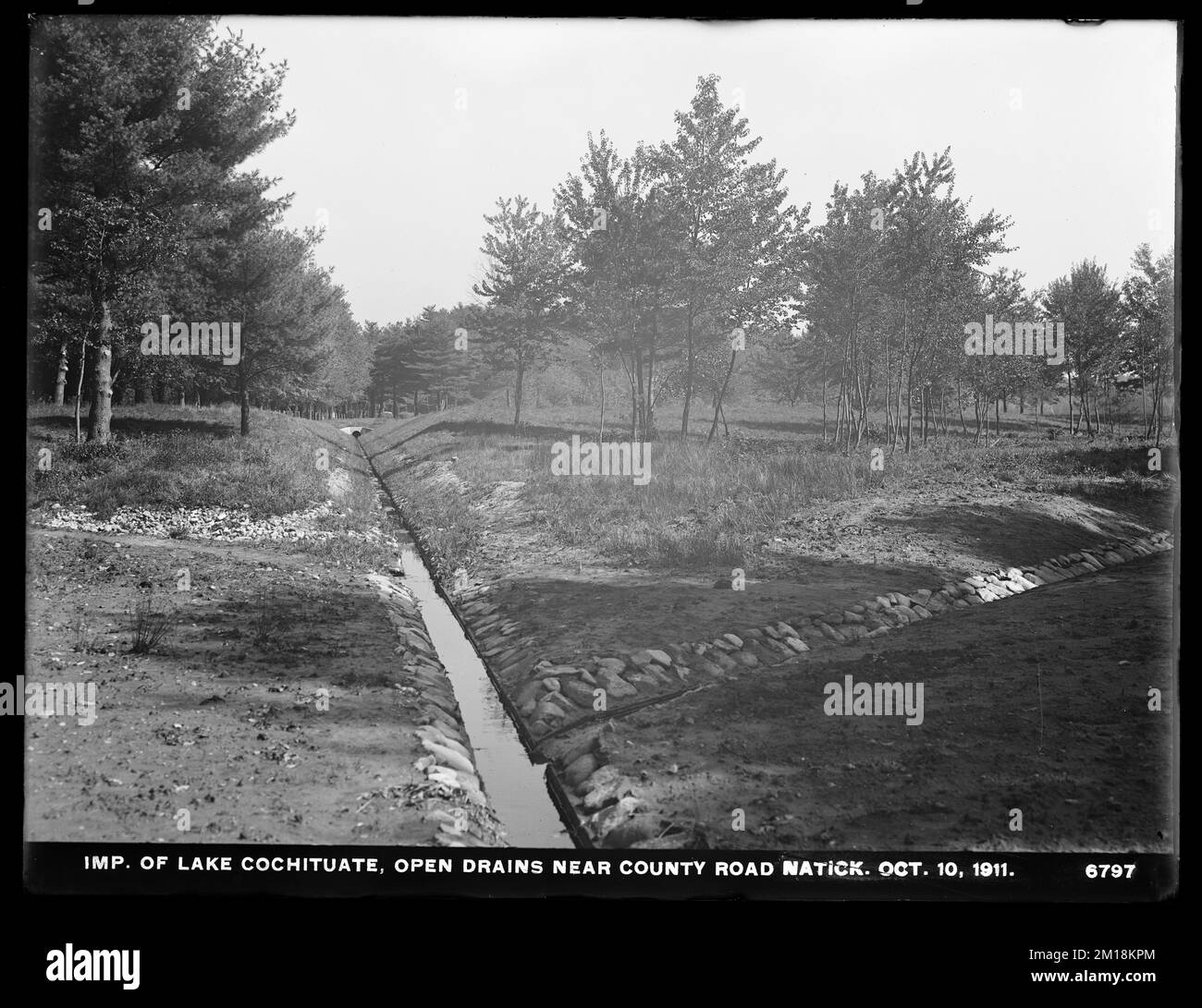 Sudbury Department, improvement of Lake Cochituate, open drains near