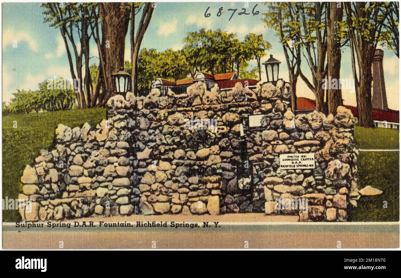 Sulphur Spring D.A.R. fountain, Richfield Springs, N. Y. , Monuments