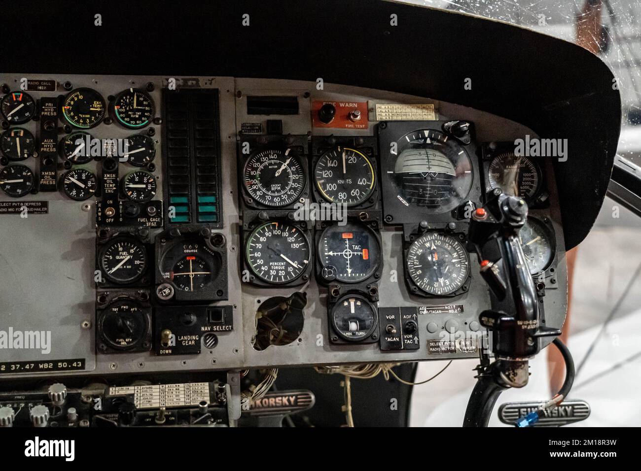 The Cockpit And The Instrument Panel Of An Old Coastguard Rescue 