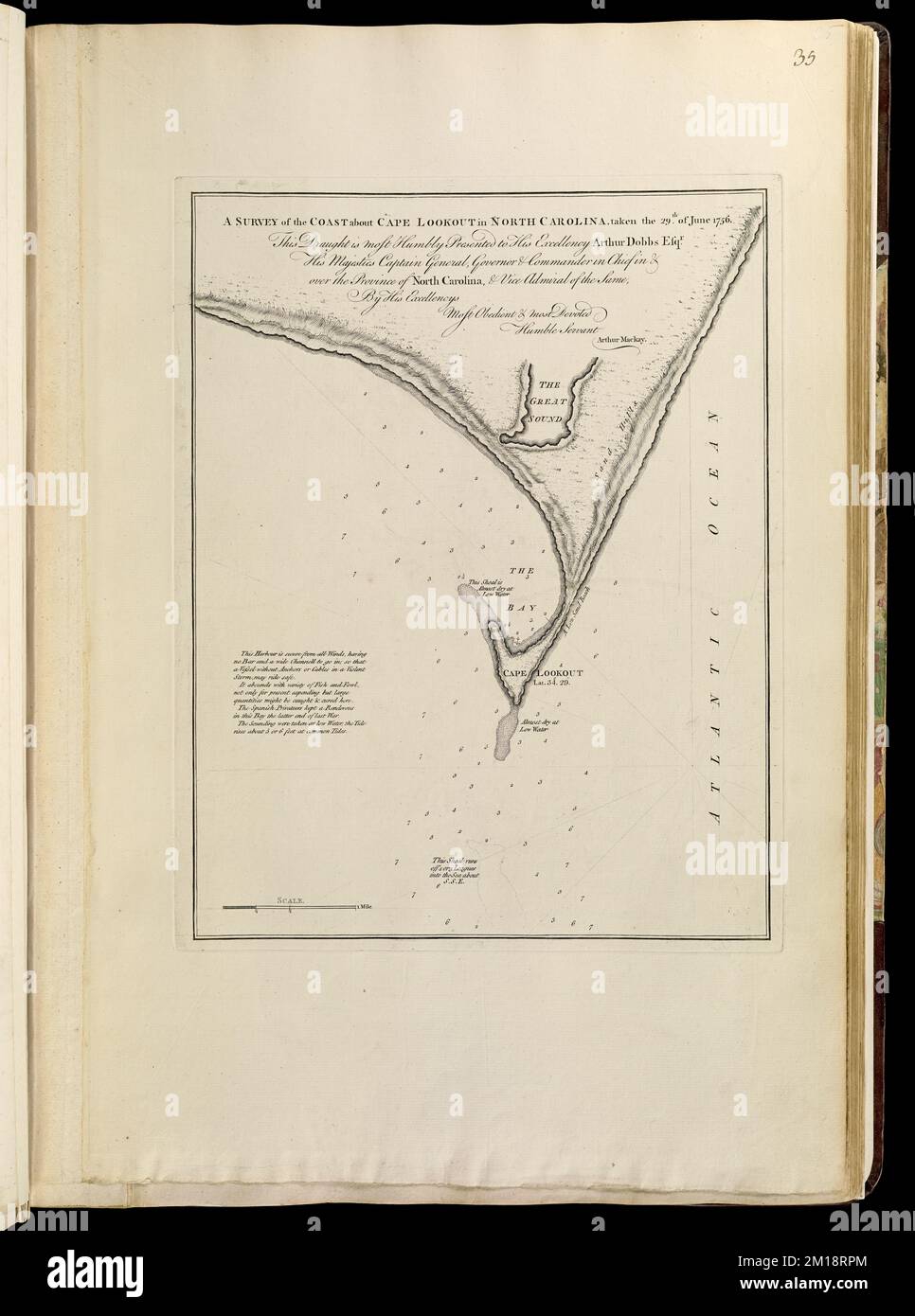 A survey of the coast about Cape Lookout in North Carolina, taken the 29th. of June 1756 ...