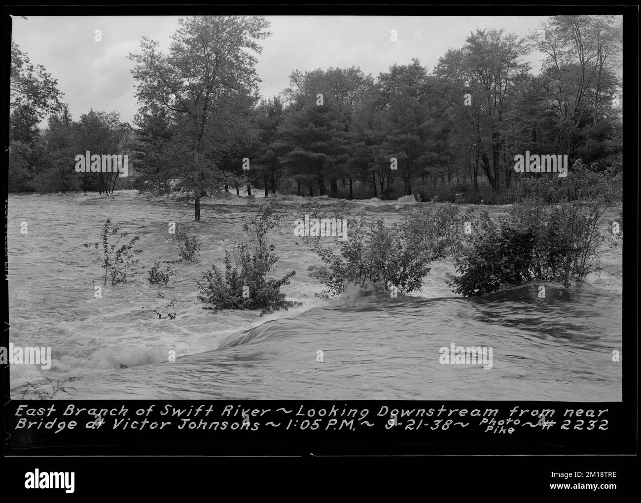Swift River, flood photo, East Branch, looking downstream from near