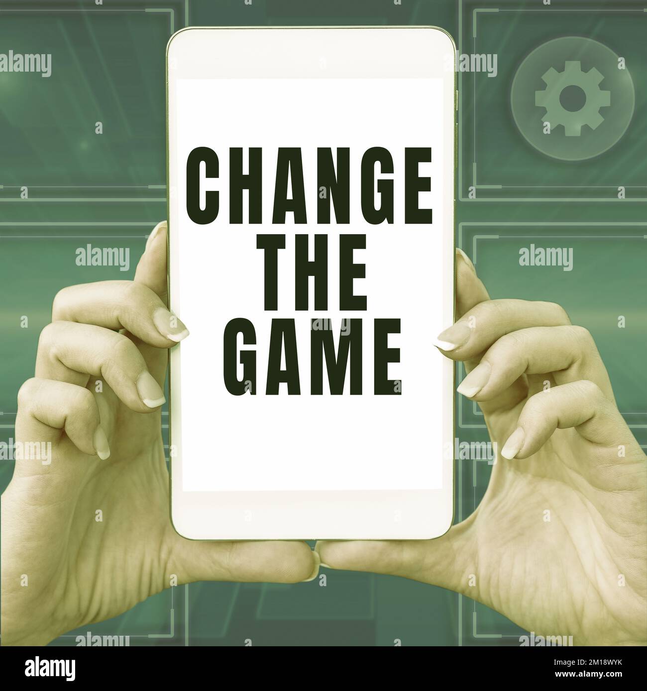 Text showing inspiration Change The Game. Word for adjustment in coarse