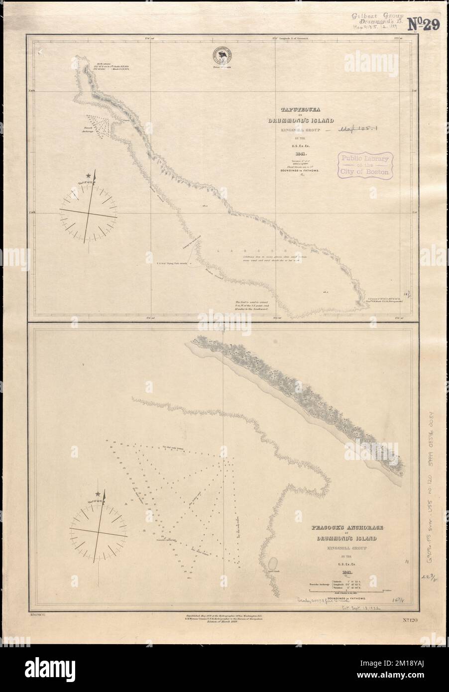 Taputeouea or Drummond's Island, Kingsmill Group ; Peacock's anchorage