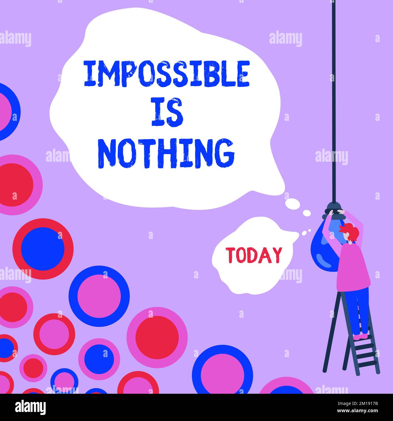 Text sign showing Impossible Is Nothing. Business showcase Something ...
