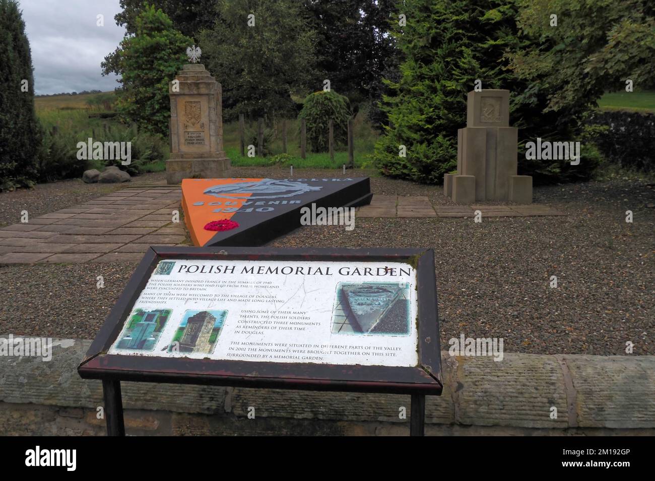 Polish Army Memorial garden,Douglas, South Lanarkshire, Scotland,UK