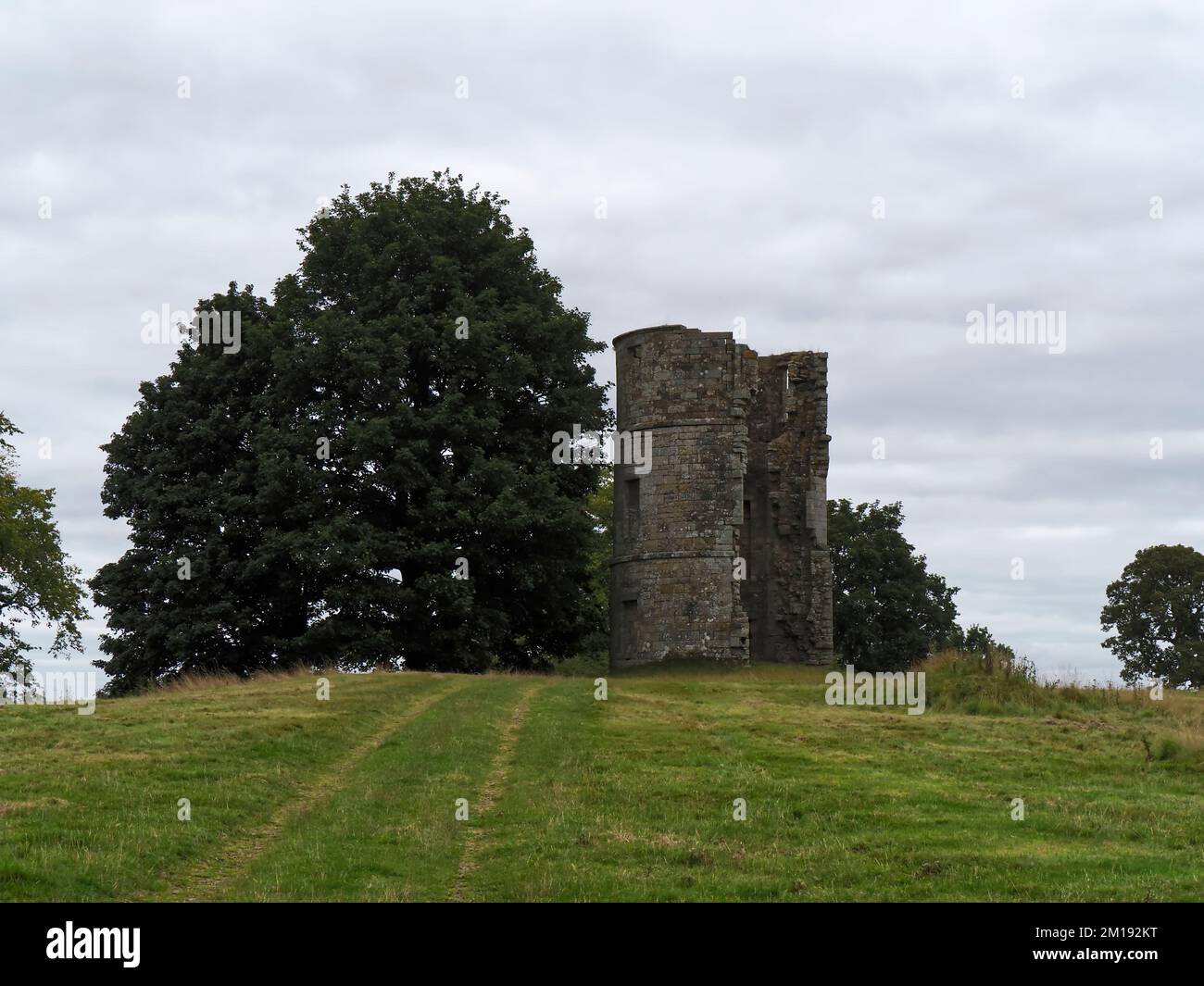 remains of Castle Douglas, 17th century round tower, Douglas, South
