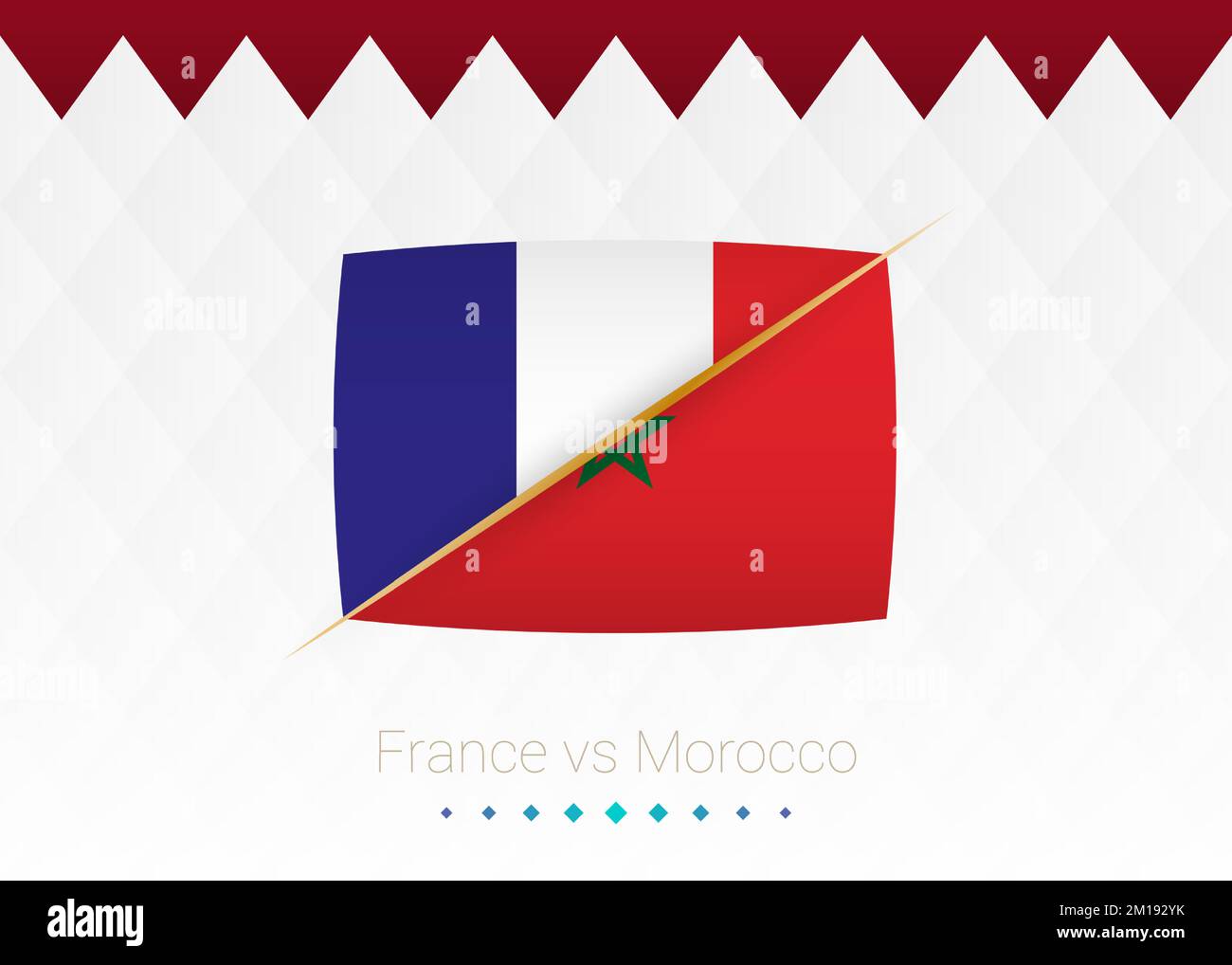 National football team France vs Morocco, Semi finals. Soccer 2022