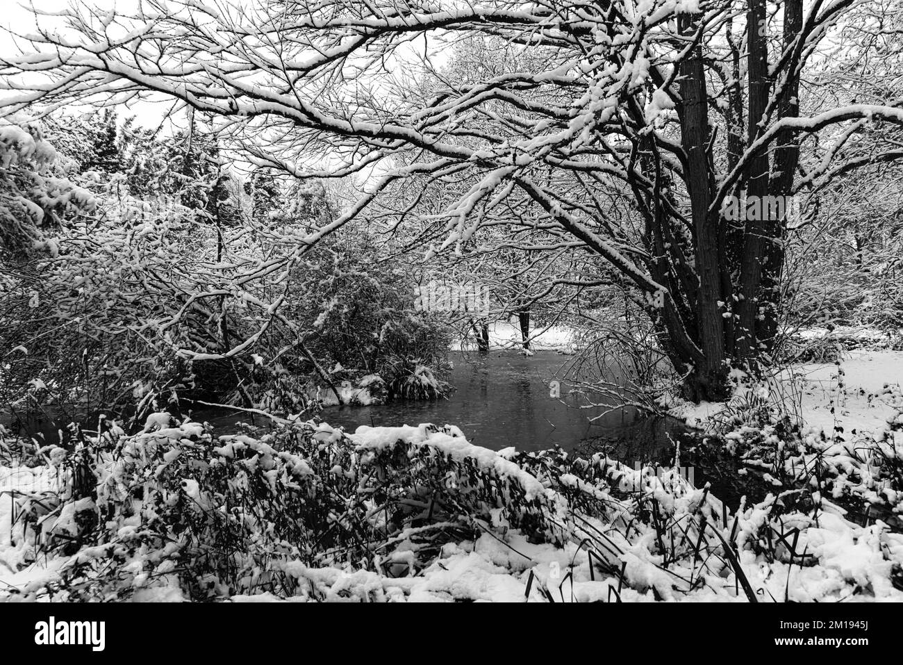 Scenes In Cirencester During Recent Snowfall.A Former Roman Town And Historic Wool Trade Town Stock Photo
