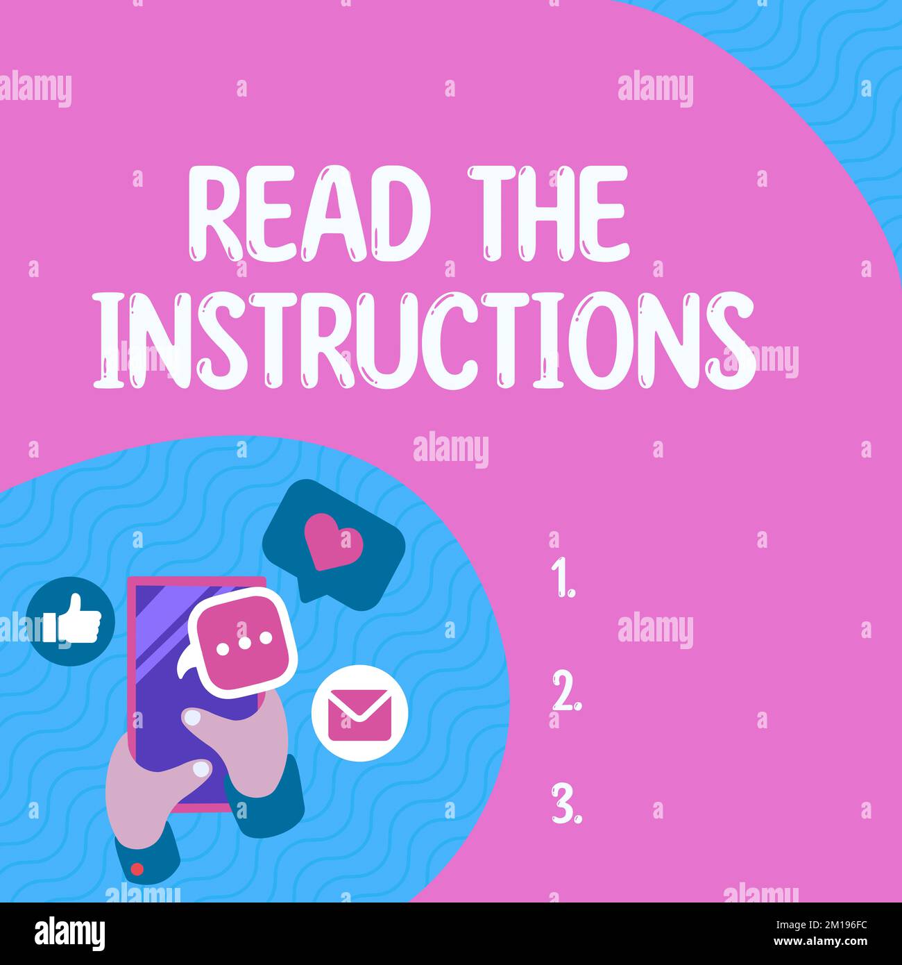 Text caption presenting Read The Instructions. Conceptual photo ...