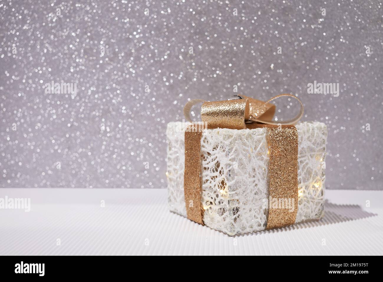 Boxing day. Gift box on white background Stock Photo