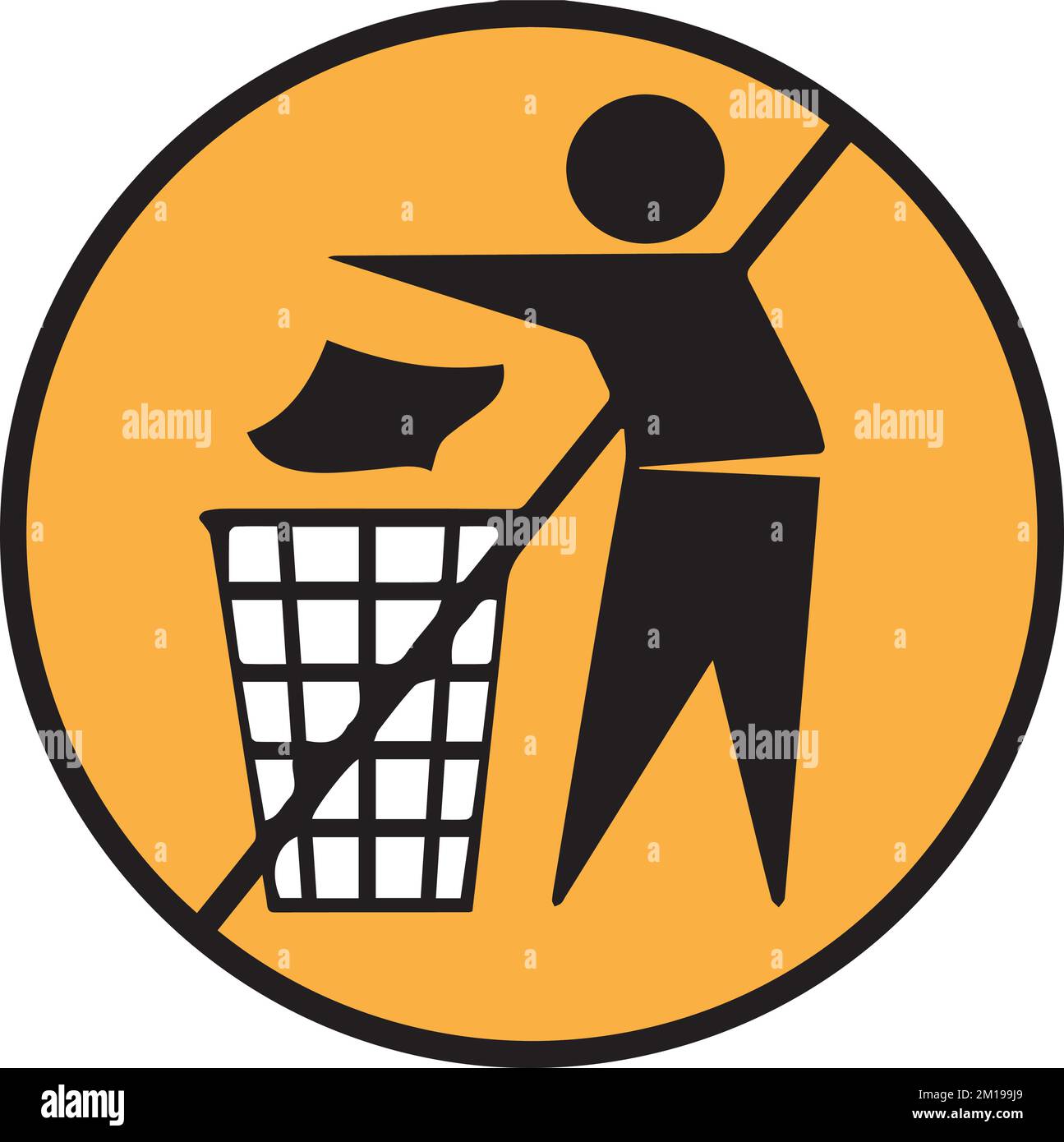 Litter Sign Symbol, Rubbish Bins, Waste Paper Baskets, Recycling symbol