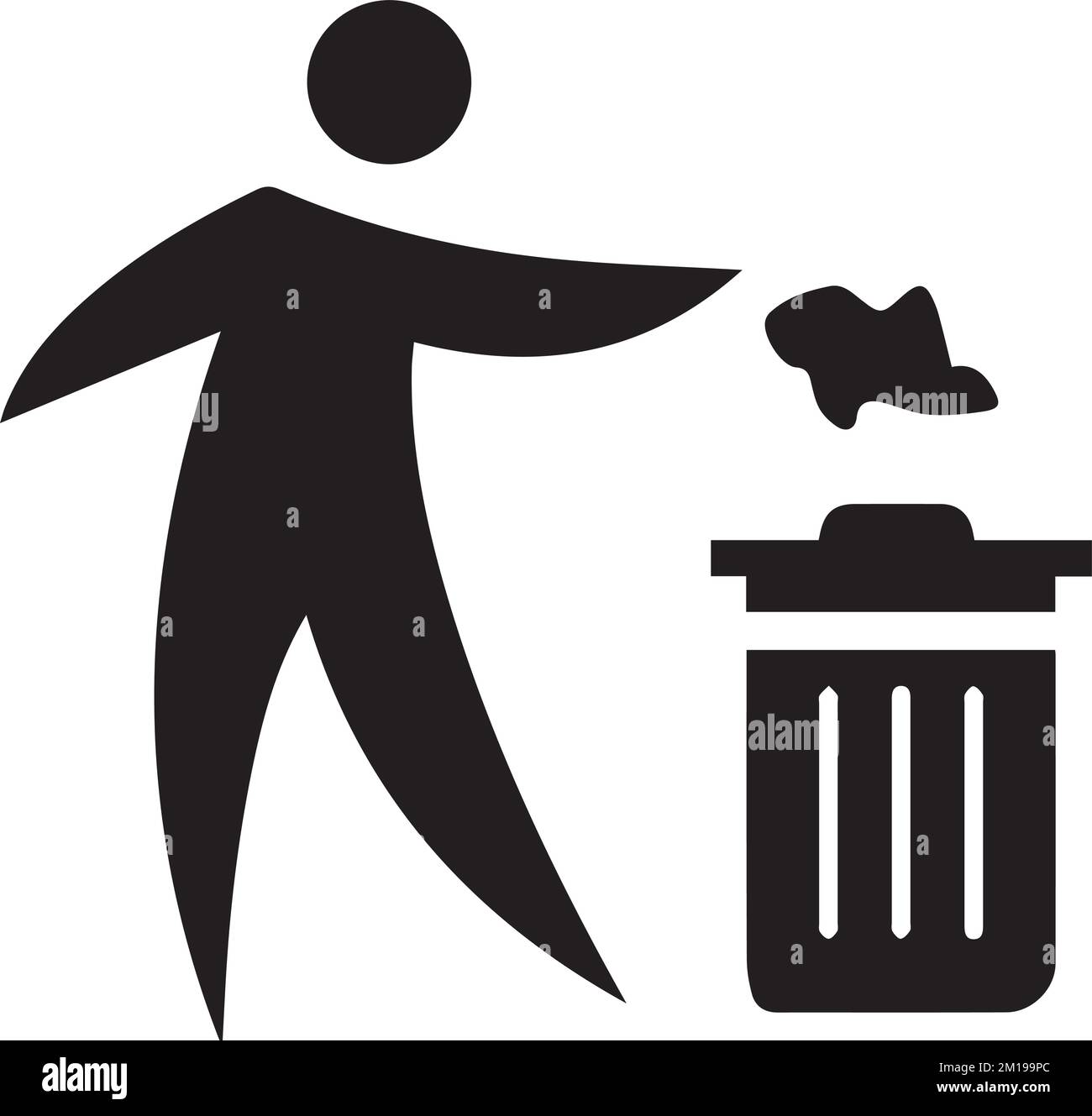 Litter Sign Symbol, Rubbish Bins, Waste Paper Baskets, Recycling symbol, Recycling bin, rubbish recycling icon Stock Vector