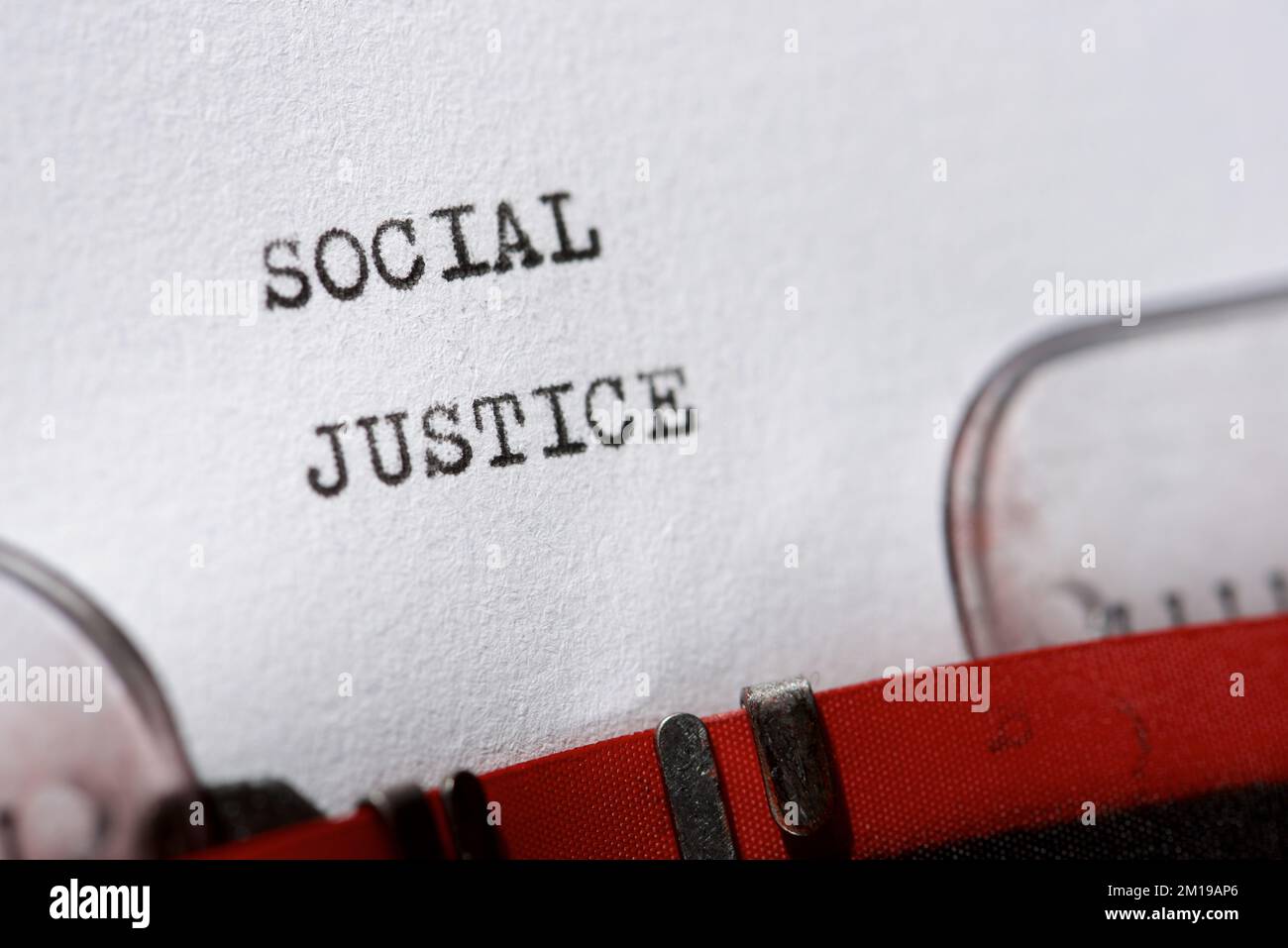 Social justice phrase written with a typewriter Stock Photo Alamy