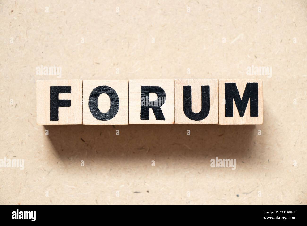 Alphabet letter block in word forum on wood background Stock Photo Alamy