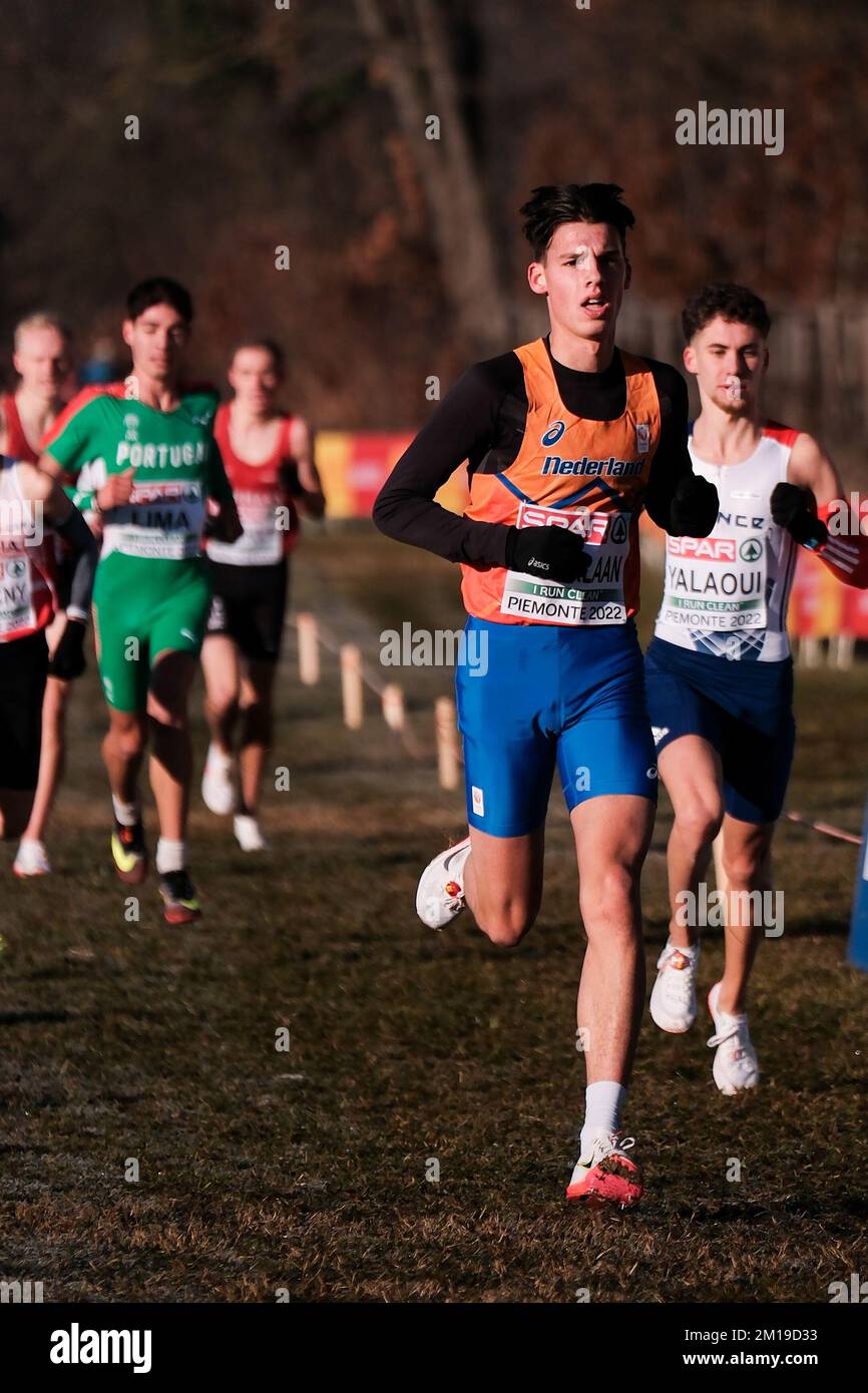 TURIN, ITALY - DECEMBER 11: Juan Zijderlaan of the Netherlands competing on the U20 Men Race during the European Cross Country Championships on December 11, 2022 in Turin, Italy (Photo by Federico Tardito/BSR Agency) Credit: BSR Agency/Alamy Live News Stock Photo