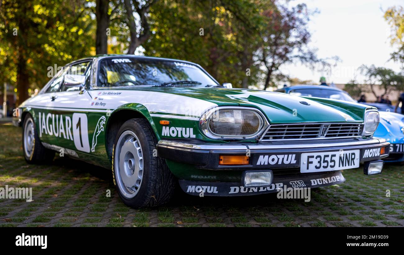 1988 TWR Jaguar XJS ‘F355 NNR’ on display at the October Scramble held at the Bicester Heritage Centre on the 9th October 2022 Stock Photo