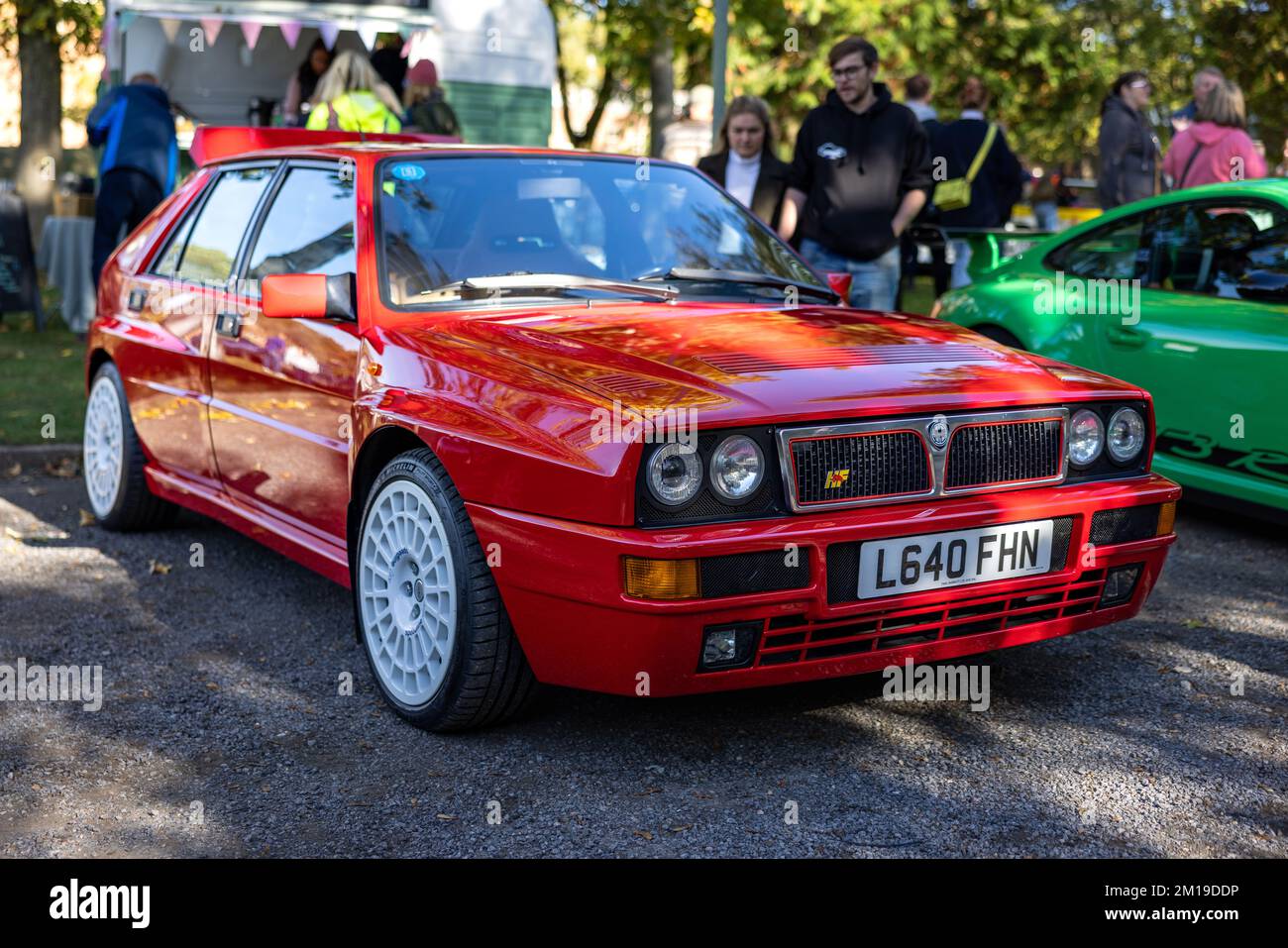 1993 Lancia Delta HF integrale ‘L640 FHN’  on display at the October Scramble held at the Bicester Heritage Centre on the 9th October 2022 Stock Photo