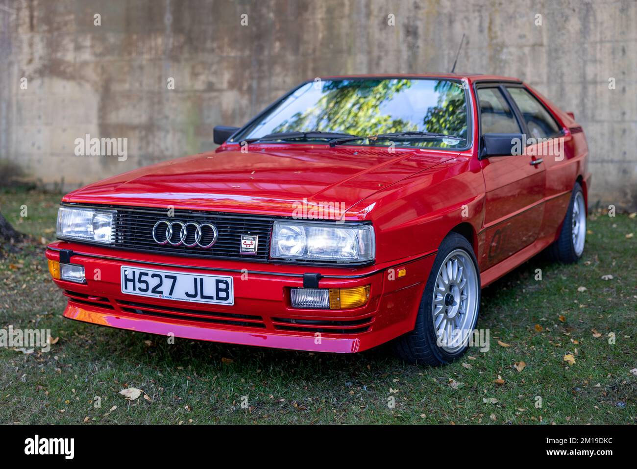 1990 Audi Quattro Turbo ‘H527 JLB’ on display at the October Scramble held at the Bicester Heritage Centre on the 9th October 2022 Stock Photo