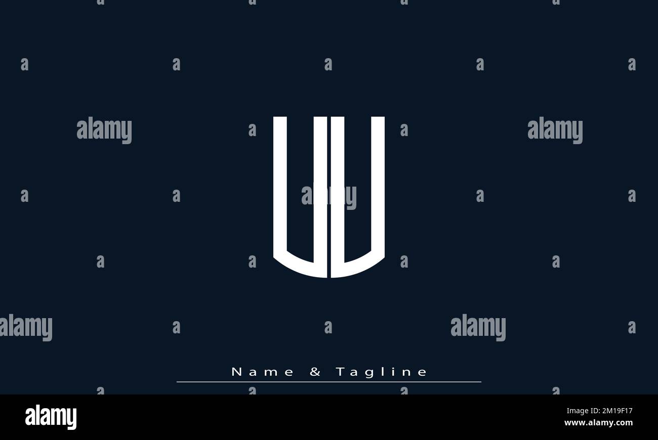Alphabet letters Initials Monogram logo UU Stock Vector