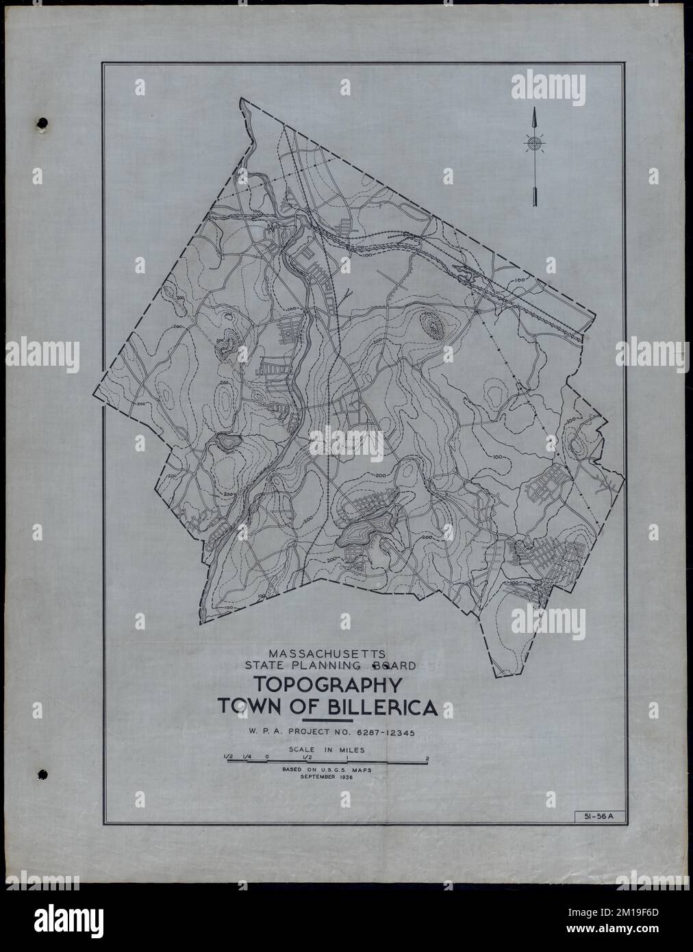 Topography Town of Billerica , Roads, Cities and towns, Land use