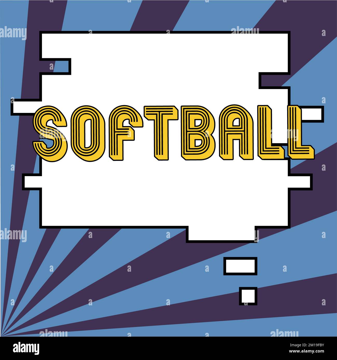 Conceptual caption Softball. Concept a sport similar to
