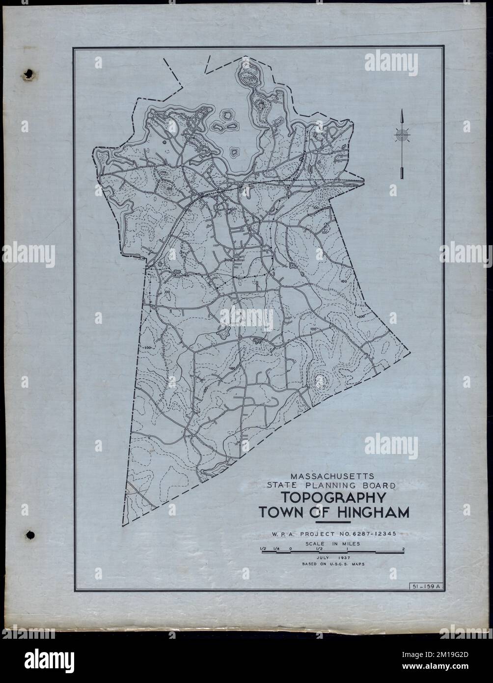 Topography Town of Hingham , Roads, Cities and towns, Land use mapping