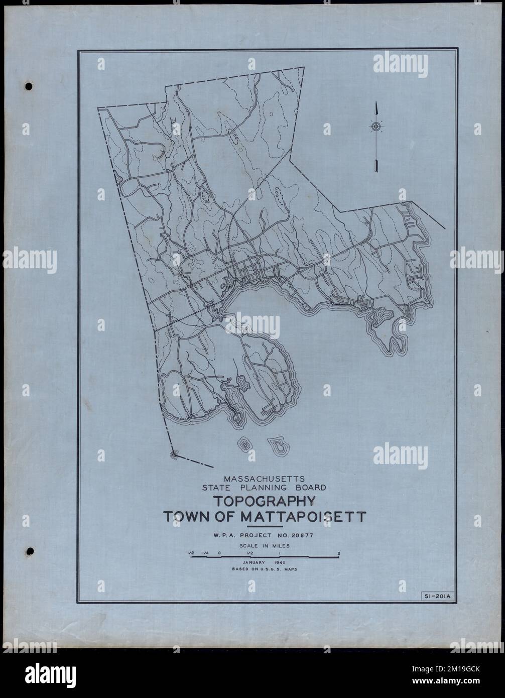 Topography Town of Mattapoisett , Roads, Cities and towns, Land use mapping, Soil mapping, United States. Works Progress Administration, United States. Work Projects Administration. Massachusetts. State Planning Board Stock Photo