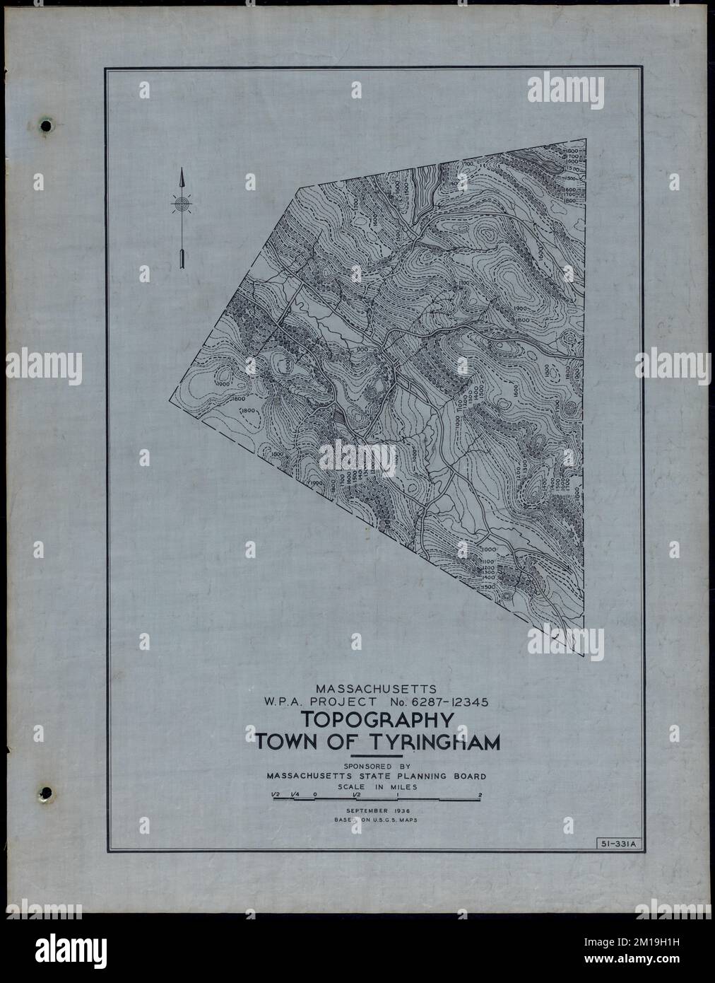 Topography Town of Tyringham , Roads, Cities and towns, Land use