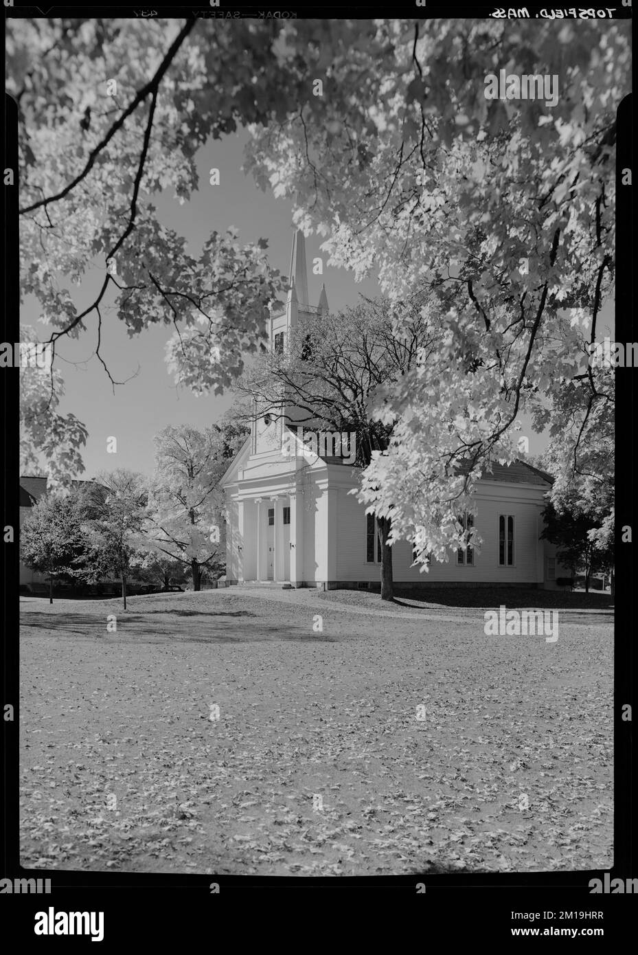 Topsfield, Massachusetts, autumn , Architecture, Churches. Samuel Chamberlain Photograph