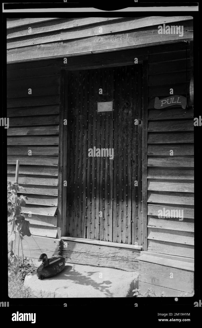 Topsfield, Parson Capen House , Doors & doorways, Signs Notices. Samuel Chamberlain Photograph