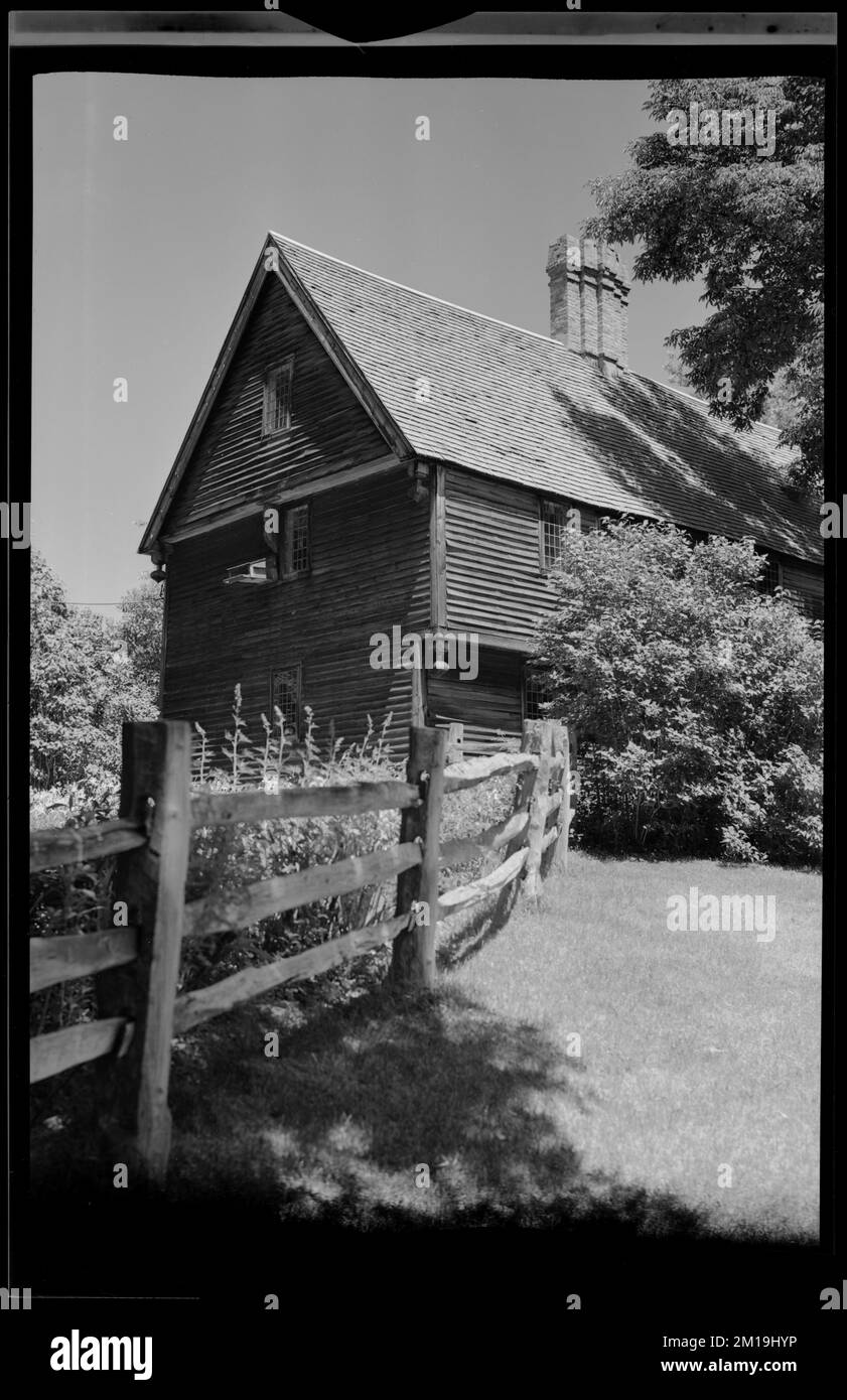 Topsfield, Parson Capen House , Dwellings, Fences. Samuel Chamberlain Photograph Negatives