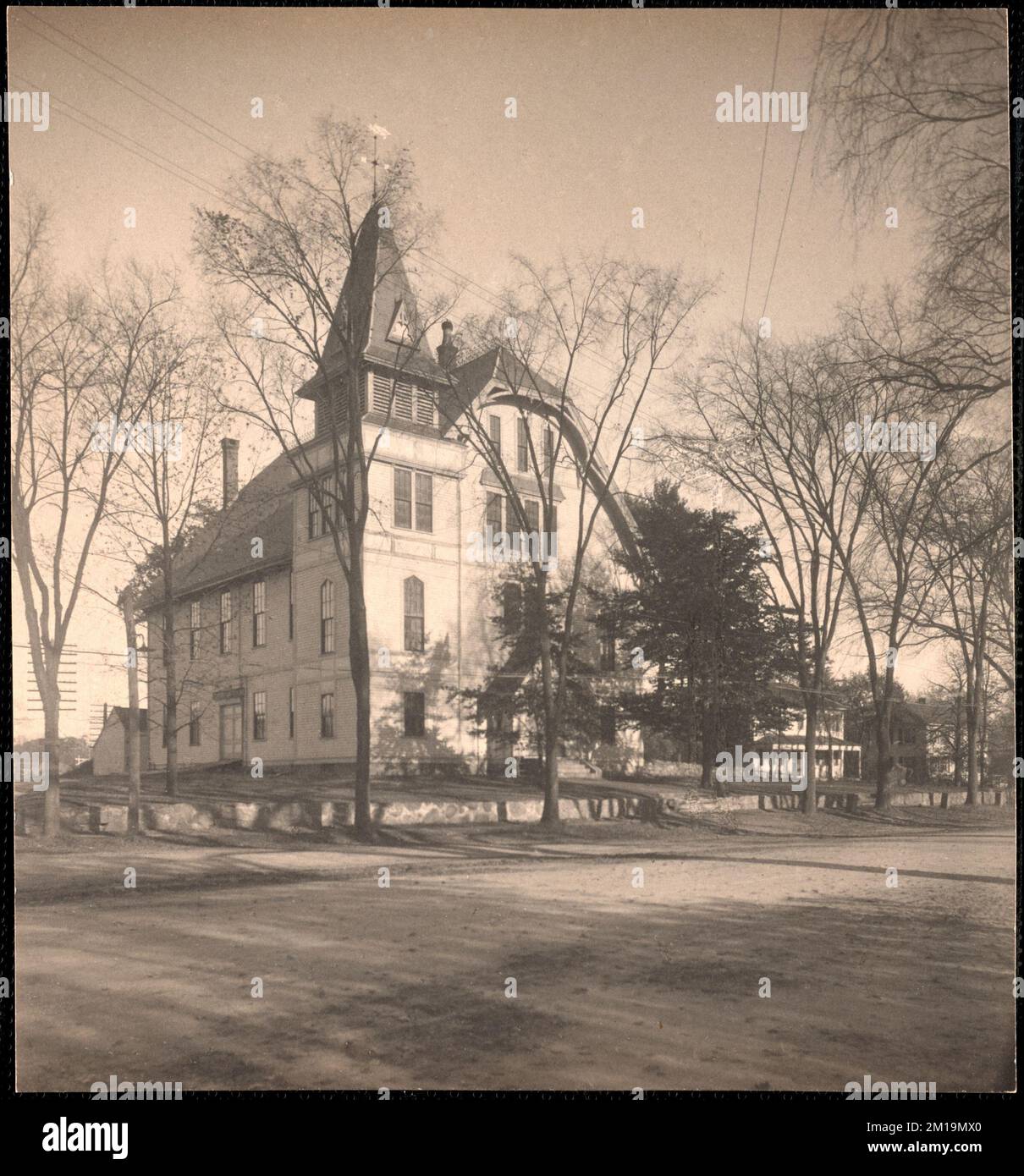 Town hall, built 1878, demolished 1957 , City & town halls. Wayland