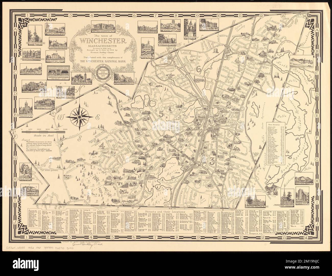 The town of Winchester, Massachusetts , Winchester Mass., Maps Norman B