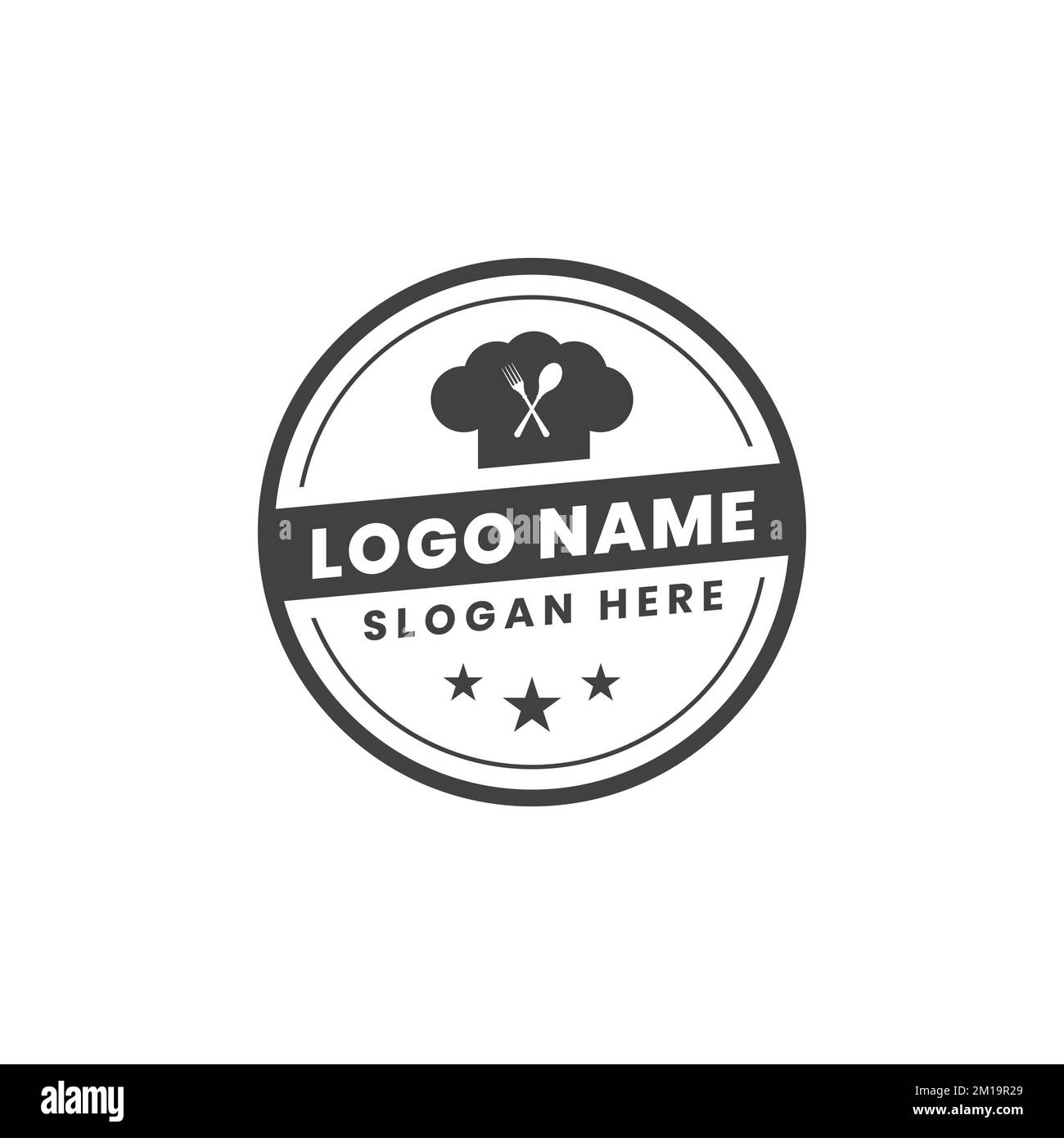 Restaurant Logo - Vector Illustration, Editable Graphic Design For Your Design. Stock Vector