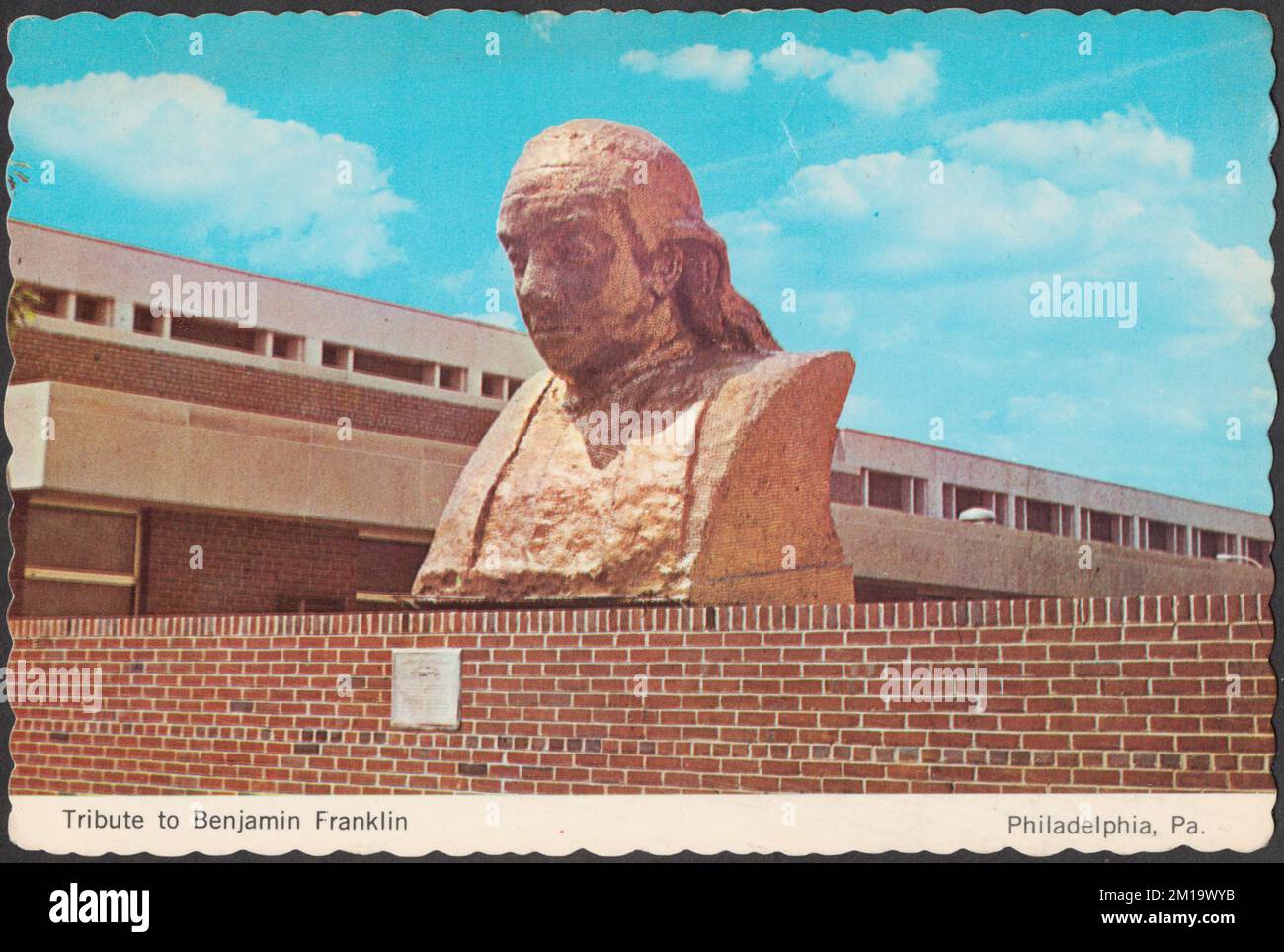 Tribute to Benjamin Franklin, Philadelphia, Pa. , Franklin, Benjamin, 1706-1790, Tichnor Brothers Collection, postcards of the United States Stock Photo