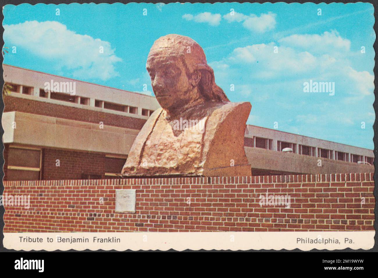 Tribute to Benjamin Franklin, Philadelphia, Pa. , Franklin, Benjamin, 1706-1790, Tichnor Brothers Collection, postcards of the United States Stock Photo