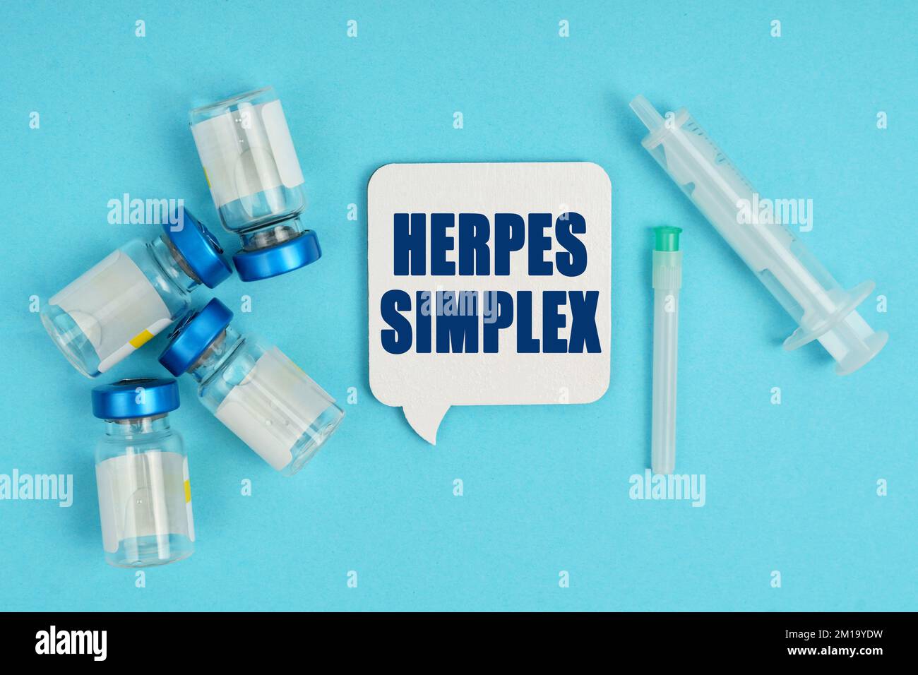 Medicine and health concept. On the table is a syringe, an injection