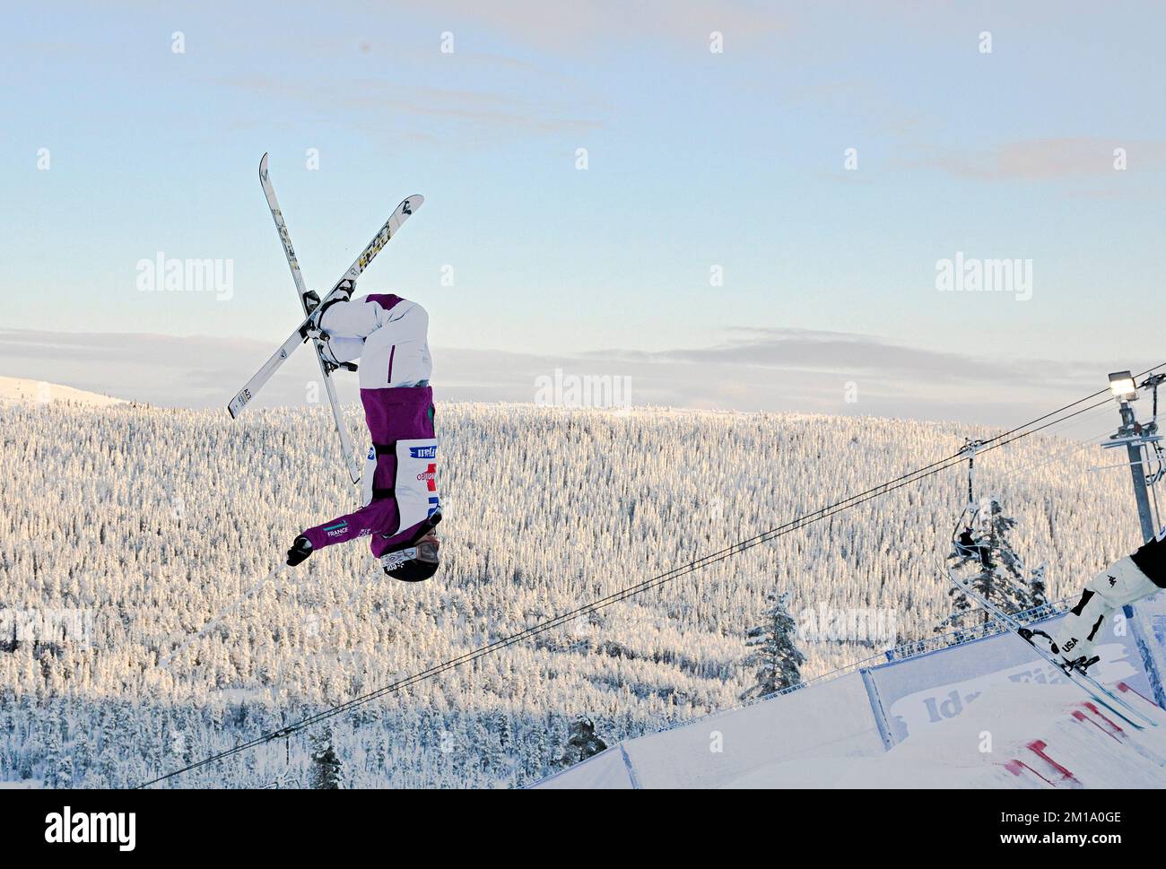 Perrine Laffont (France) during the dual moguls quarter finals at FIS Freestyle Ski World Cup 2022/23 in Idre fjall, Sweden, Sunday December 11 2022. Stock Photo