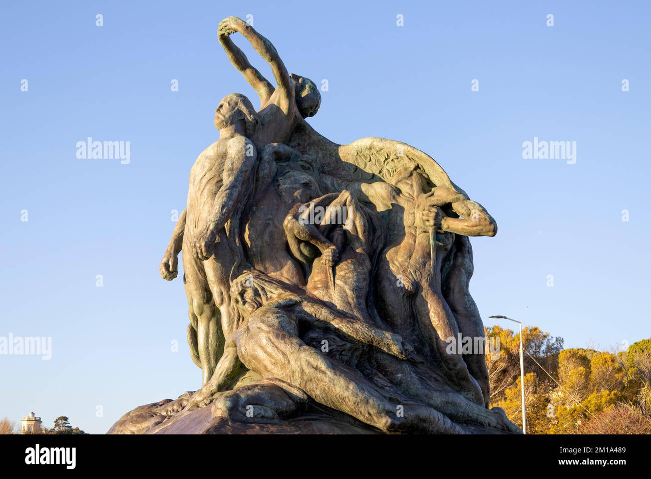 GENOA, ITALY, JANUARY 17, 2022 The monument to the Thousand