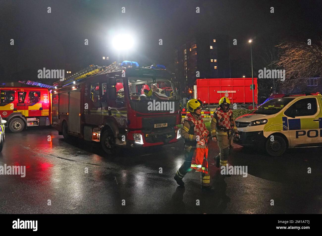 Emergency personnel at the scene near Babbs Mill Park in Kingshurst