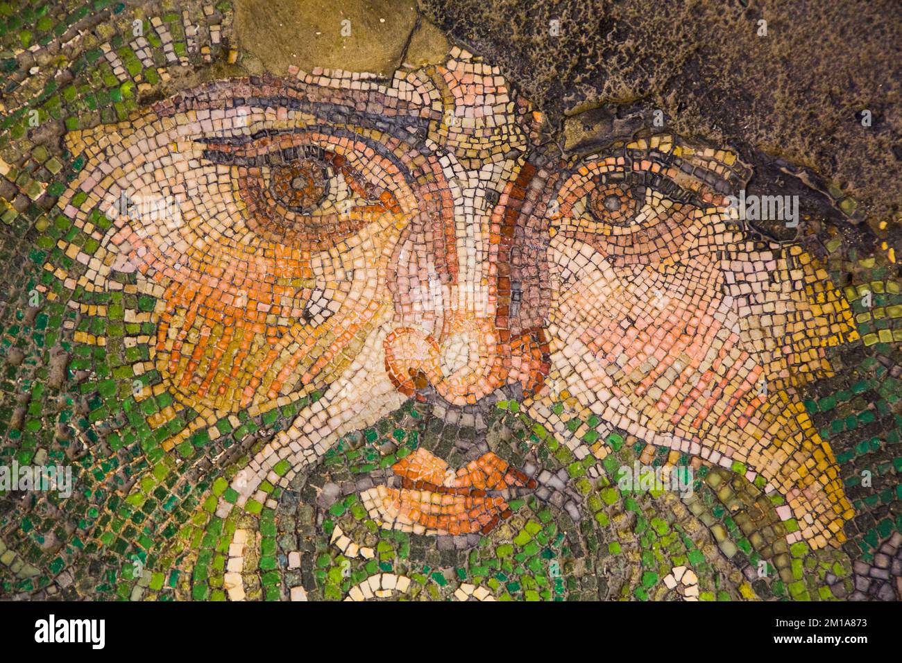 Mosaics, Grand Palace Mosaic Museum, Sultanahmet Square, Istanbul, Turkey Stock Photo