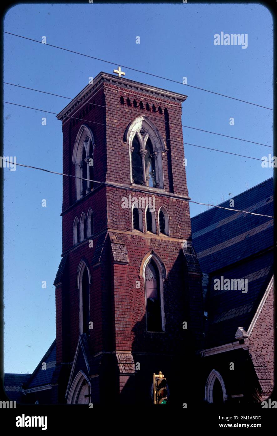 Unidentified church with Gothic-style tower, Boston , Churches. Edmund ...