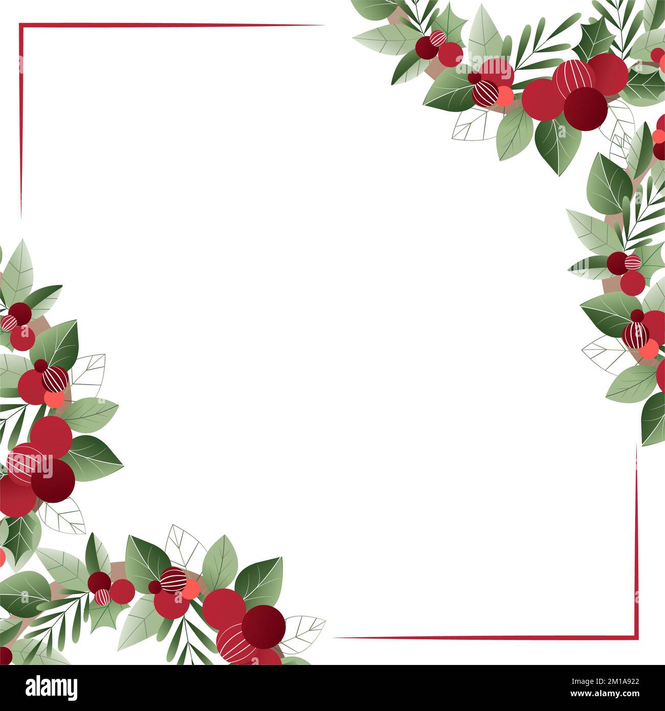 Pattern of Christmas sprigs of mistletoe on white background. Winter  holiday theme. suitable for postcards, posters, web pages and textiles  Stock Photo - Alamy