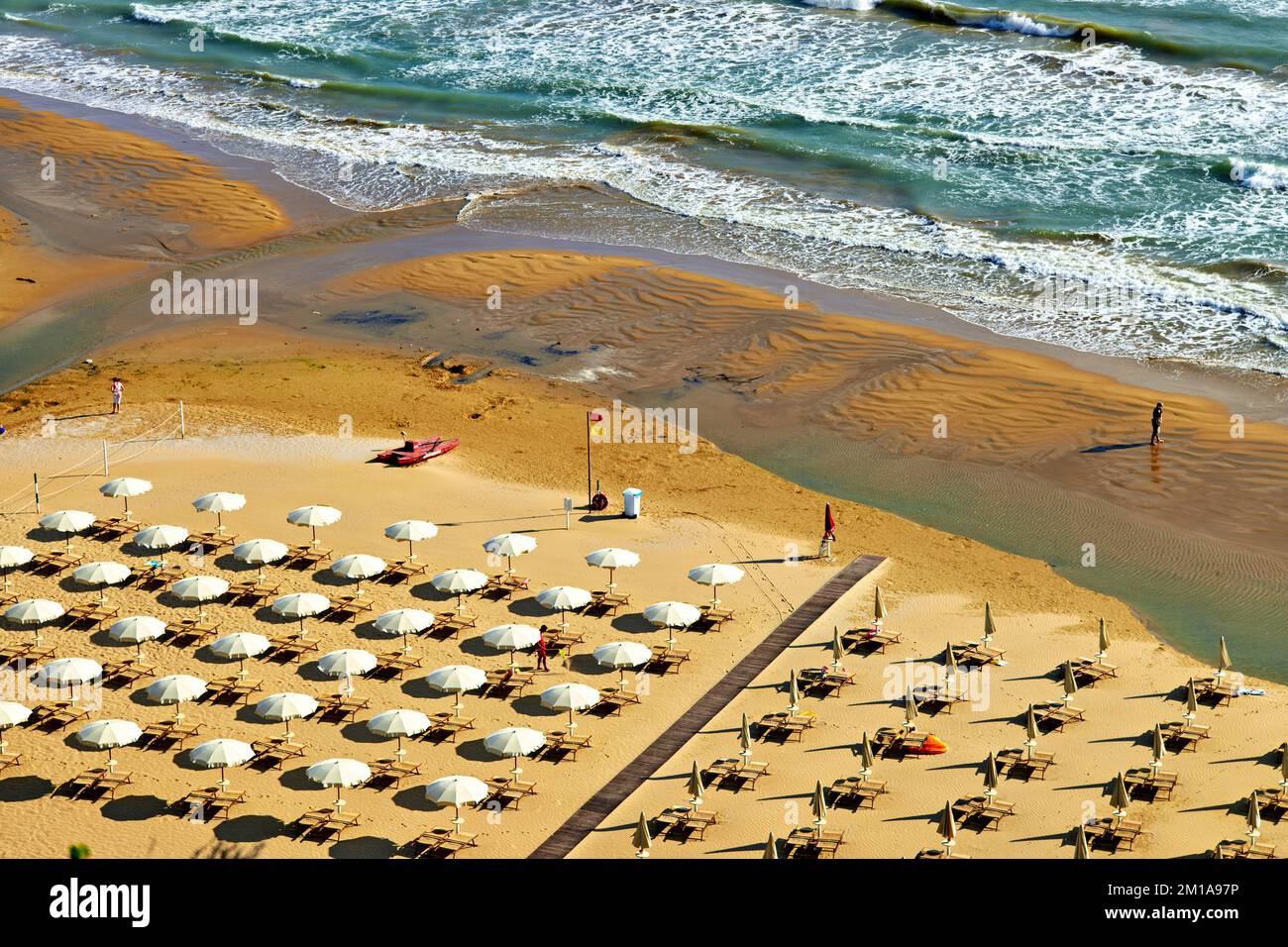 Vieste Gargano. Apulia Puglia Italy. The beach Stock Photo