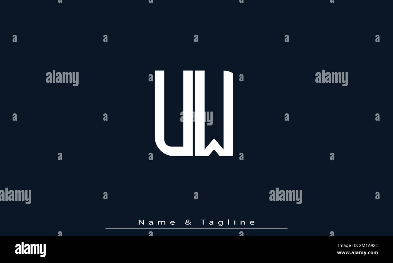 Alphabet letters Initials Monogram logo UW , WU Stock Vector