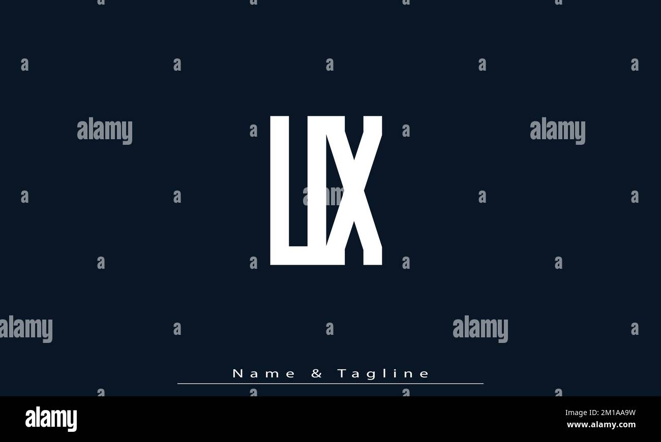 Ux initials logo hi-res stock photography and images - Alamy